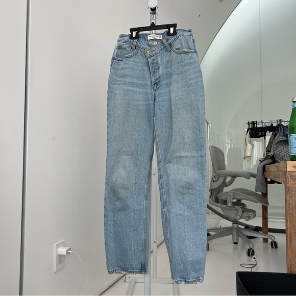 Abercrombie the dad high rise jeans light wash - Picture 1 of 2